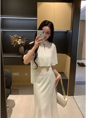 XINYI【温柔姐姐】夏季蕾丝拼接小衫+半裙X626E05167/X624G12278