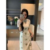 XINYI 纯棉刺绣连衣裙收腰显瘦X625Q04634 秘密花园2.0 夏季