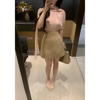 XINYI【腰影暗线】夏季收腰西装半身裙高腰显瘦百搭X626E03690-1