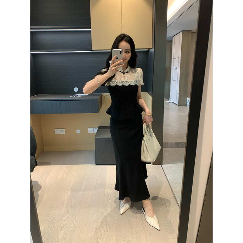 XINYI【百搭天花板】秋季高腰西装鱼尾半身裙收腰显瘦X624G12278