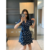 XINYI 小雏菊 春夏氛围感碎花连衣裙收腰显瘦气质裙X625Q02444