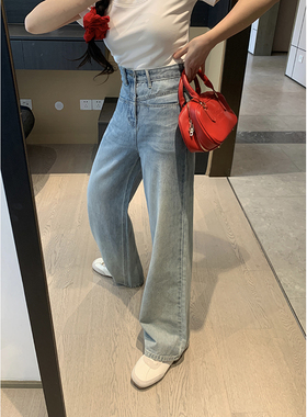 XINYI【口碑之作】春季90%棉高腰牛仔裤女收腰显瘦百搭X625Z01602