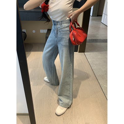 XINYI【口碑之作】春季90%棉高腰牛仔裤女收腰显瘦百搭X625Z01602