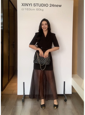 XINYI【柏林遐想】夏季外套+半裙女气质显瘦两件套X624A03386