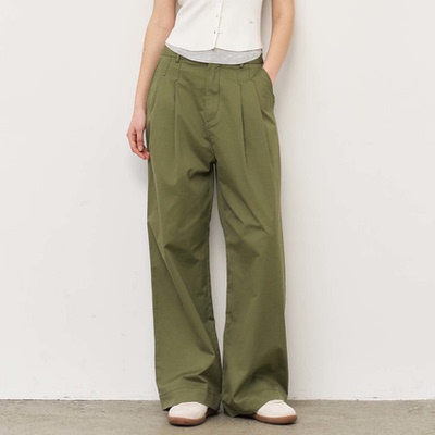 韩国代购宽松直筒阔腿休闲裤长裤
