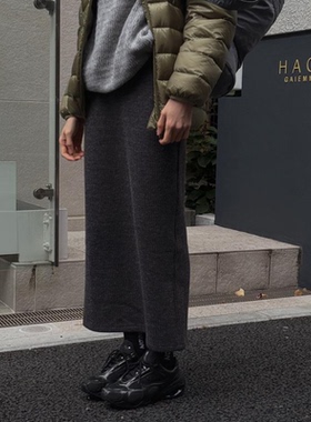 直邮 韩国代购官网女装 2025冬 ARCHIVE加厚加绒修身直筒半身长裙