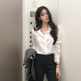 直邮 韩国代购官网女装 reine 法式通勤百搭白衬衫 Made in Korea