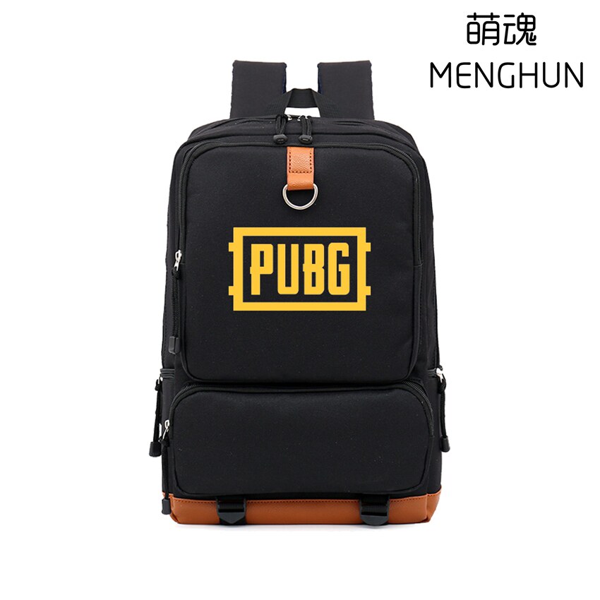 PUBG绝地求生大容量双肩背包尼龙PU材质游戏书包PUBG绝地求生背包