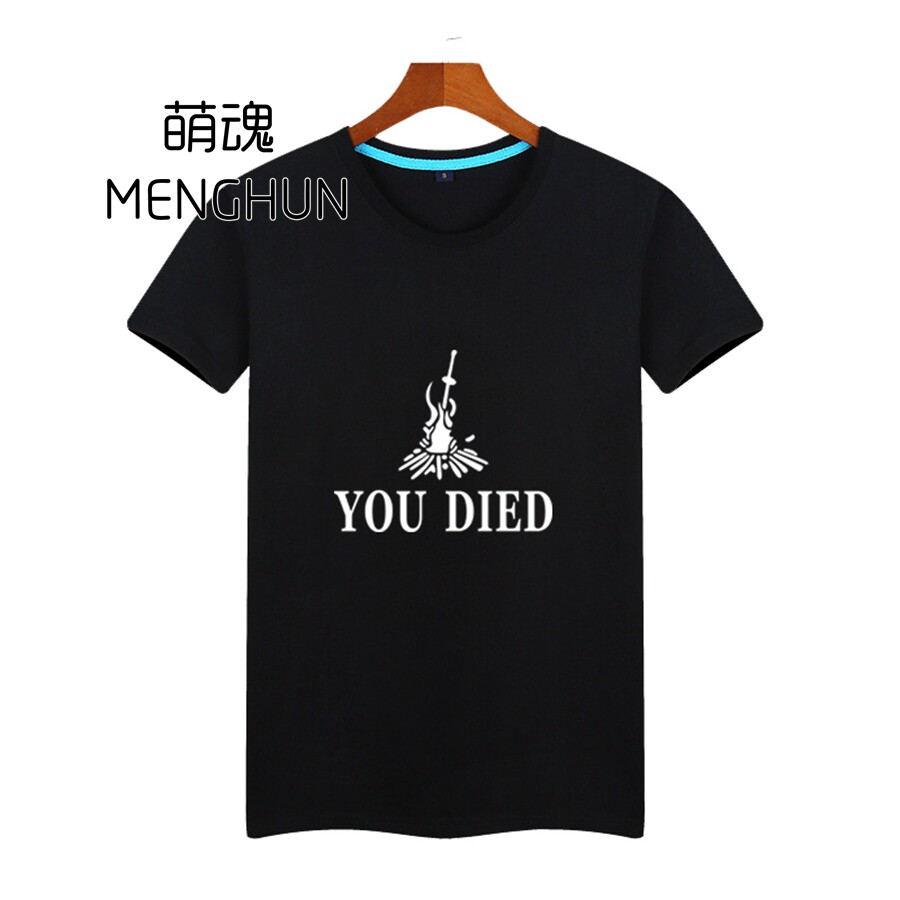 主机游戏黑暗之魂 赞美太阳个性火堆印花时尚潮流纯棉T恤AC946