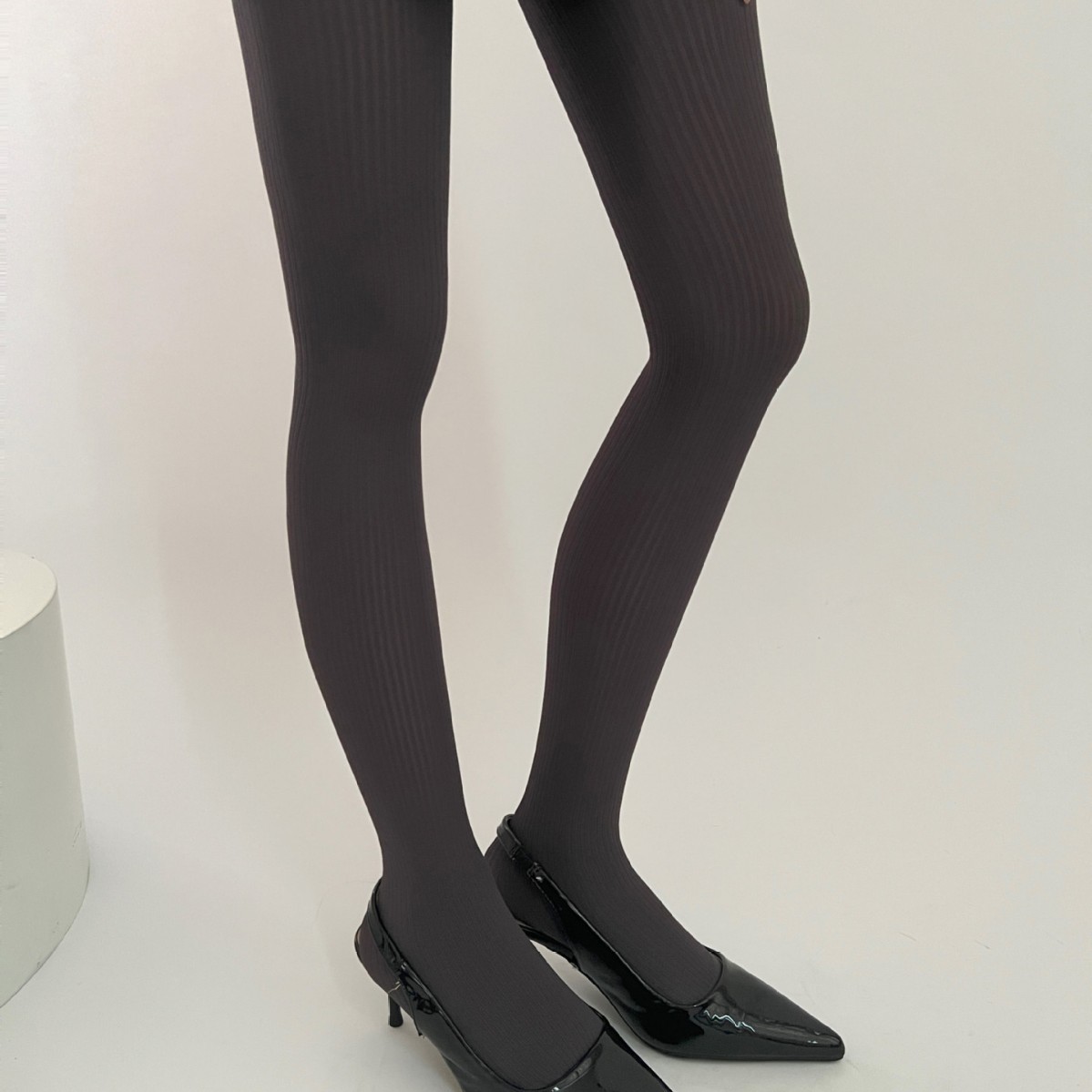 秋冬黑灰色高品质微压显瘦竖条打底袜天鹅绒中厚酒红连裤袜女百搭