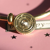 Joybeads金唱片旅行者号K金串珠宇宙项手链愿望 天空托贝斯适用