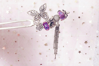 奇幻巷子Joybeads中式发簪古风发饰925纯银适用潘多拉trollbeads