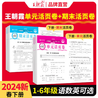 当天发王朝霞2024活页卷1-6年级