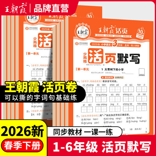 王朝霞少而精活页默写1-6年级