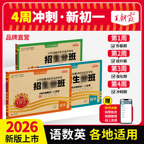 2026新版王朝霞小升初复习试卷