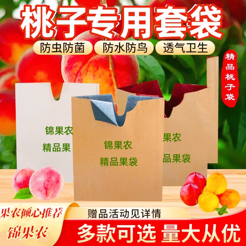 桃子专用套袋防水防虫鸟黄桃袋子