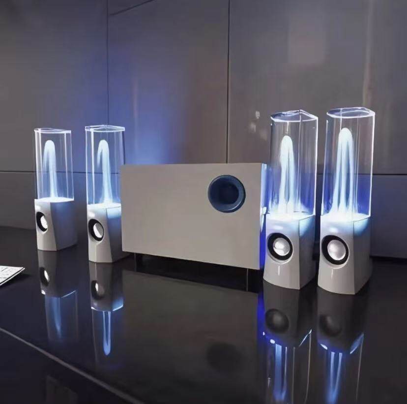 创意电脑笔记本喷水音响喷泉摆件水舞客厅多媒体生日浪漫电视音箱