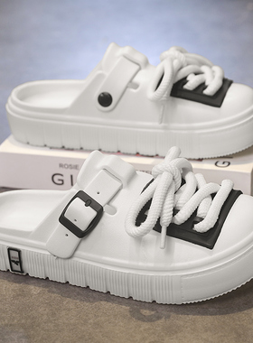 DENSUNCOO包头拖男女夏沙滩外穿日常防滑勃肯鞋情侣休闲小众时尚