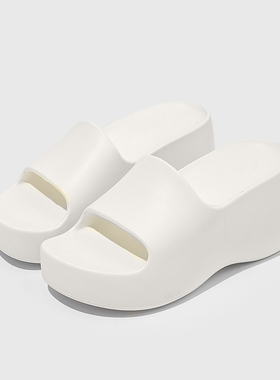 DENSUNCOO厚底6cm增高拖鞋女款夏季外穿凉鞋EVA踩屎感女夏天凉拖