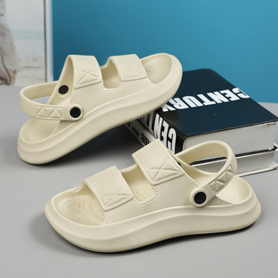 男款 eva防滑防臭一字凉拖鞋 2024新款 外穿软底踩屎感 夏季 厚底拖鞋