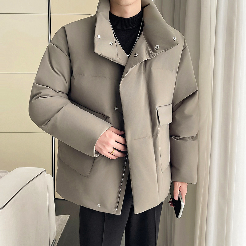 冬季高级感羽绒棉服外套男轻熟风加厚保暖工装面包服立领防寒棉袄