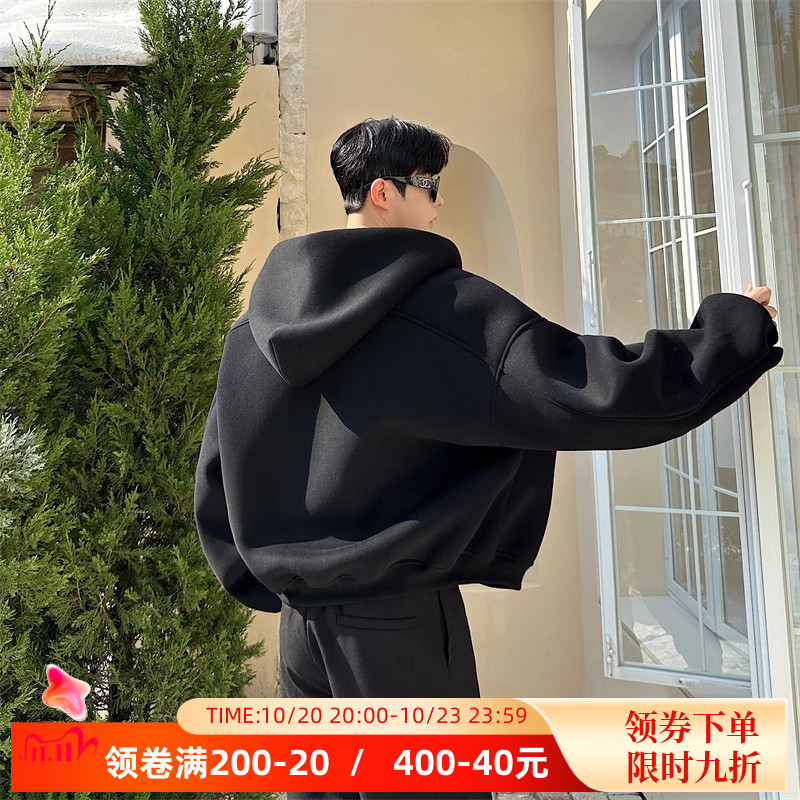 美式重磅550g太空层挺廓连帽卫衣