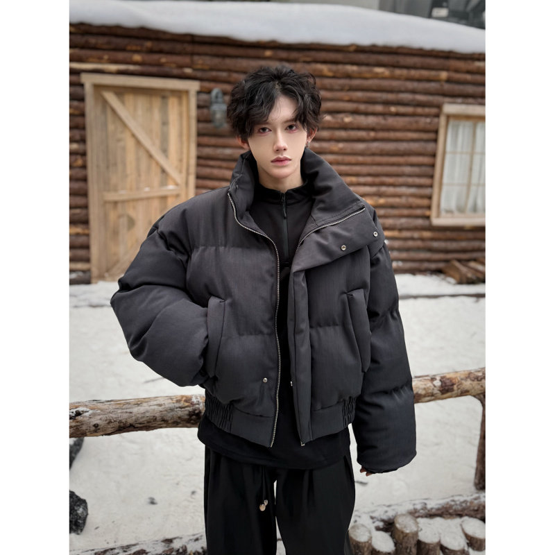 冬装高级感加厚棉衣男短款外套cleanfit痞帅个性棉服韩版面包服潮