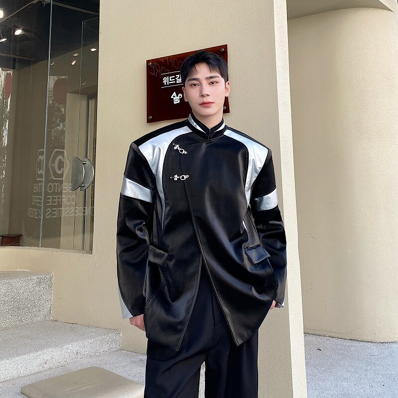 皮衣男中式改良