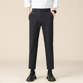 免烫感裤 GXG男装 子 宽松九分小西装 裤 垂感西裤 男秋冬直筒休闲长裤