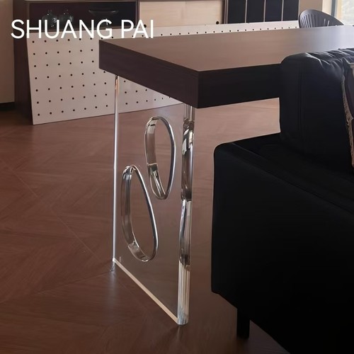 透明洞洞亚克力桌腿定制支架