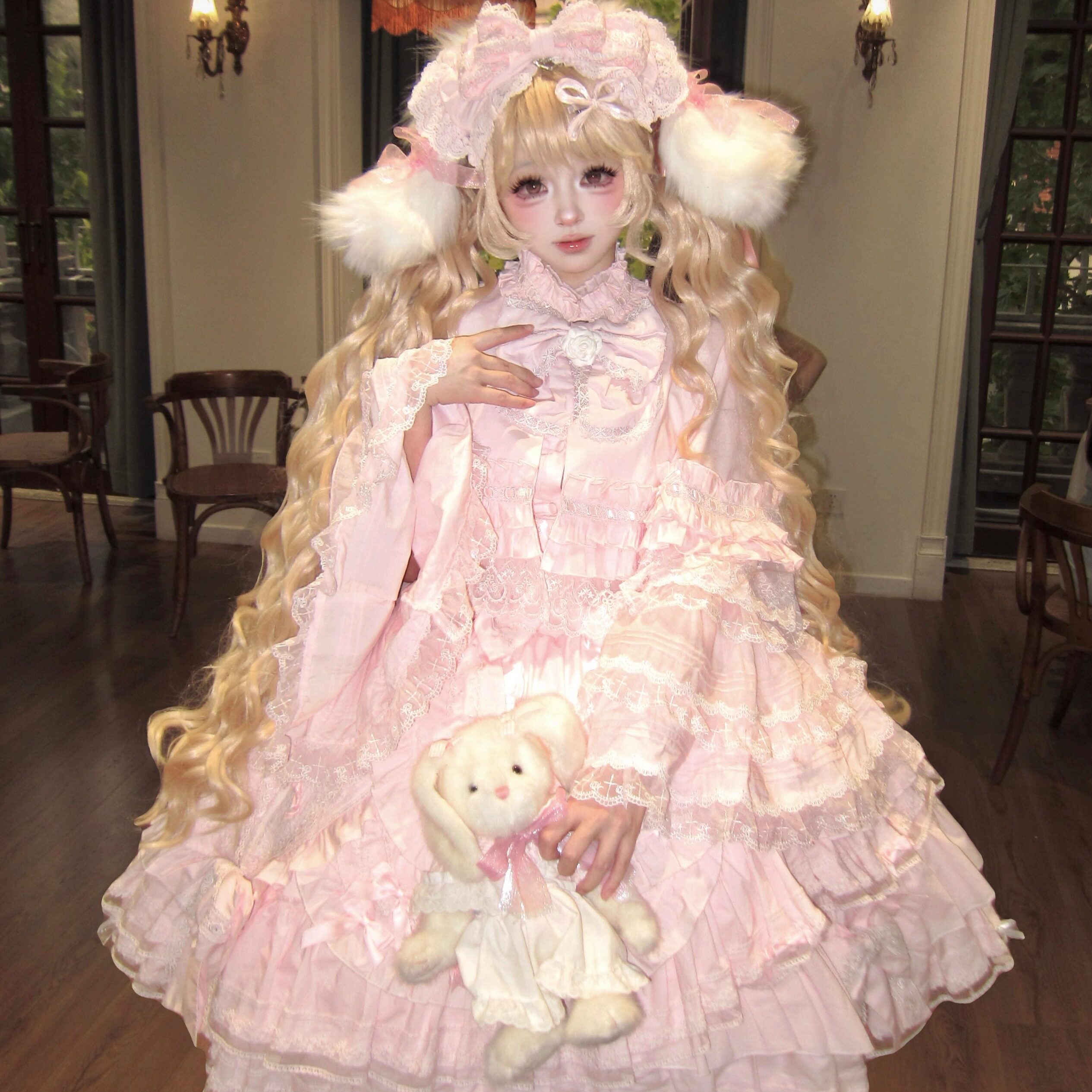 【尾款页面】月岛二团尾款复古中古DOLL感棉Lolita连衣裙