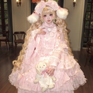【尾款页面】月岛二团尾款复古中古DOLL感棉Lolita连衣裙