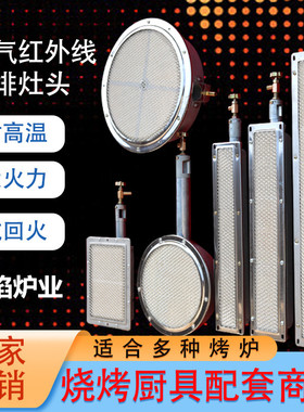 商用燃气红外线炉头无名火节能燃烧器板炉芯灶头长方形烧烤炉火排