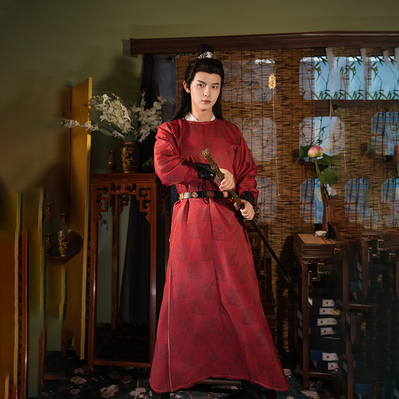 原创汉服男女 望天 侠风唐制圆领袍印花新款时尚风衣春夏秋套装,男装,汉服,淘宝优惠券,粉丝福利购,淘宝优惠卷