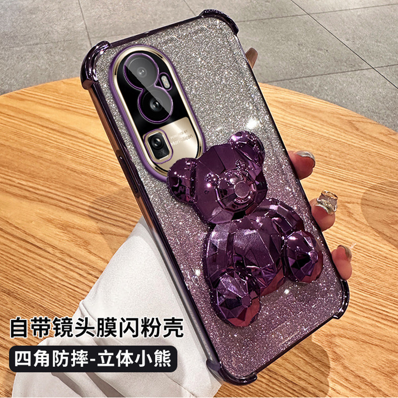 适用于OPPOPHW110手机壳镜头膜保护套女款Reno105G创意可爱防摔phw110全包软边透明男款reno105g硅胶气囊四角