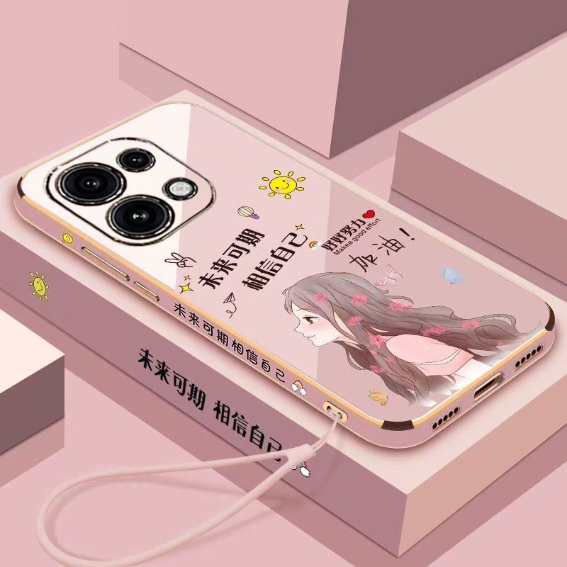 适用OPPOReno16F5G海外版手机壳可爱卡通纯色Reno16FS国际版硅胶全包软边送钢化膜CPH2859个性创意保护套新款