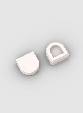 小颗粒积木1x1单边弧形半圆光板兼容24246零件面板马赛克像素光面