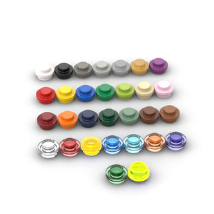 小颗粒积木1孔圆点灯粒兼容通用4073圆形马赛克MOC拼装像素画零件