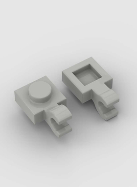 小颗粒积木1x1竖叉卡扣单侧夹兼容61252关节零件特殊MOC机甲配件