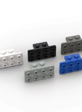 小颗粒积木1x2+2x4直角托架通用93274零件MOC墙壁支架DIY墙面配件