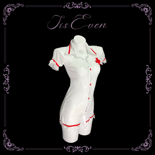 even学姐：甜蜜守护*性感透视纯欲护士制服cos情侣约会战袍睡裙