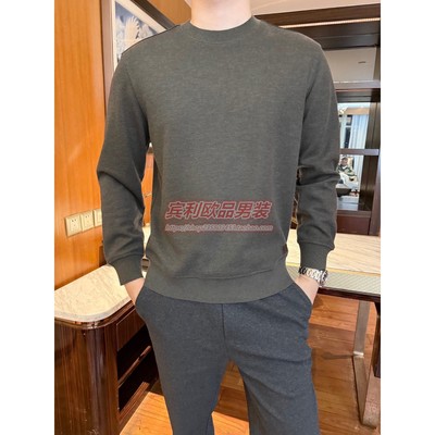 2025年新款男士针织衫时尚圆领长袖男装秋冬款男潮修身百搭欧洲站