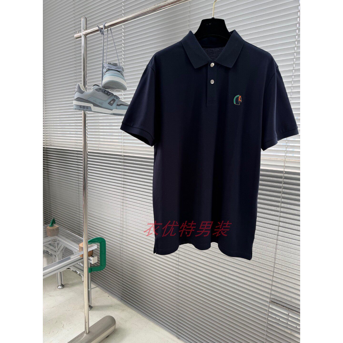 2026新款春夏季青年男士简约短袖T恤翻领Polo衫商务T血刺绣上衣服