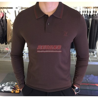 2025新款男士长袖针织衫时尚秋冬潮流翻领半袖男装春秋款男潮户外