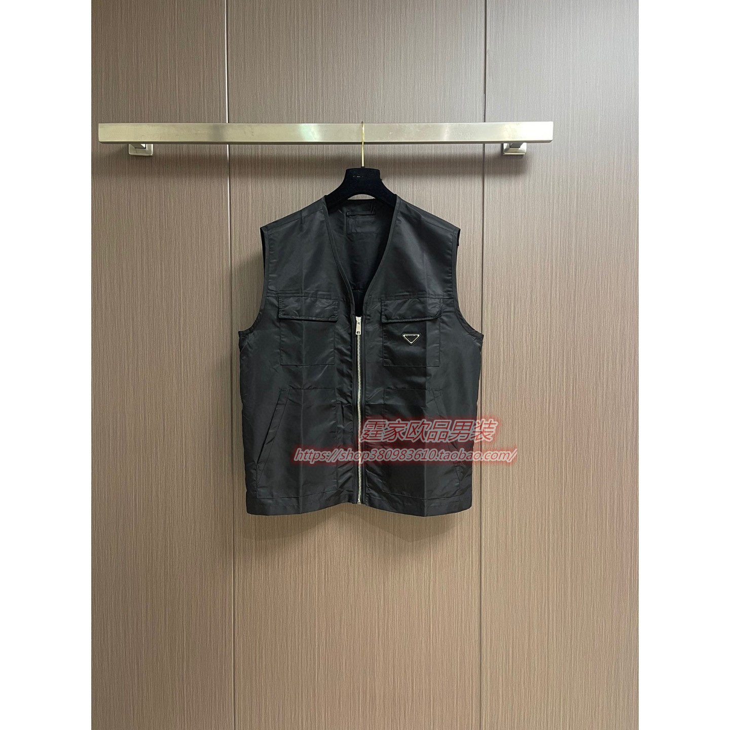 轻奢春季新款男士休闲马甲时尚百搭潮流多口袋拉链宽松无袖背心