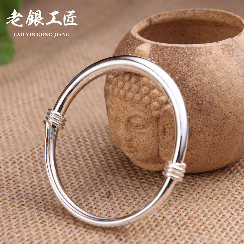 六棱扎丝圆肚推拉民族风刻字手环