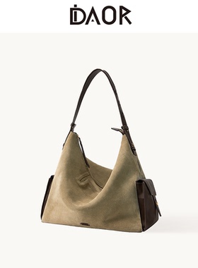 DAOR蒋奇明同款循迹旅行hobo包大容量托特包女复古单肩斜挎电脑包
