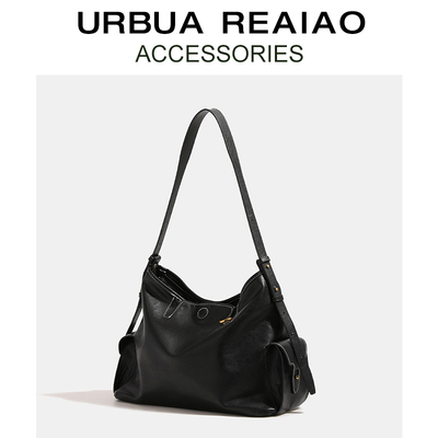 URBUAREAIAO植鞣牛皮hobo腋下包
