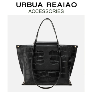 大容量托特包鳄鱼纹真皮包包2025春夏新款百搭手提包通勤单肩包女