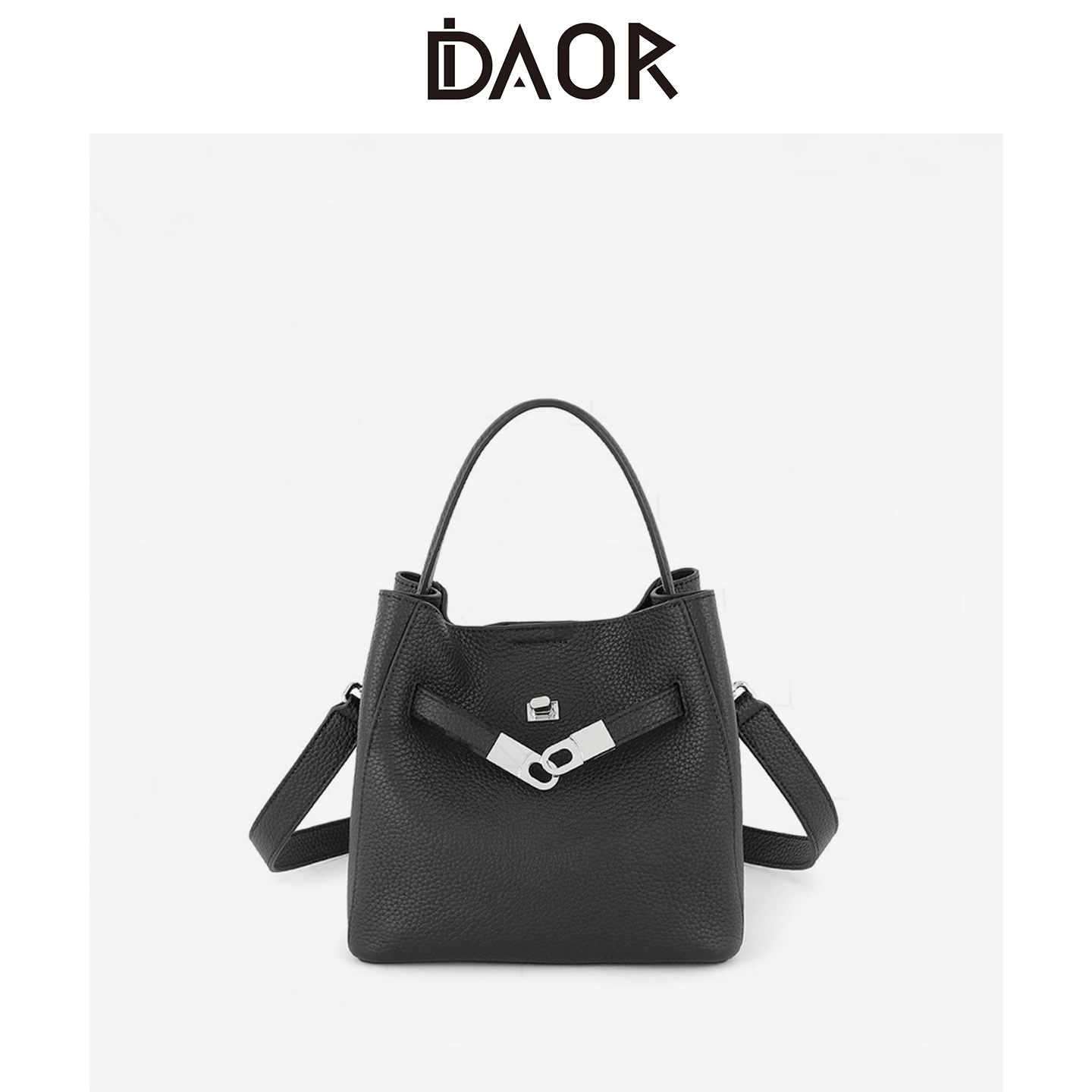 DAOR小众真皮凯莉包高级感水桶包